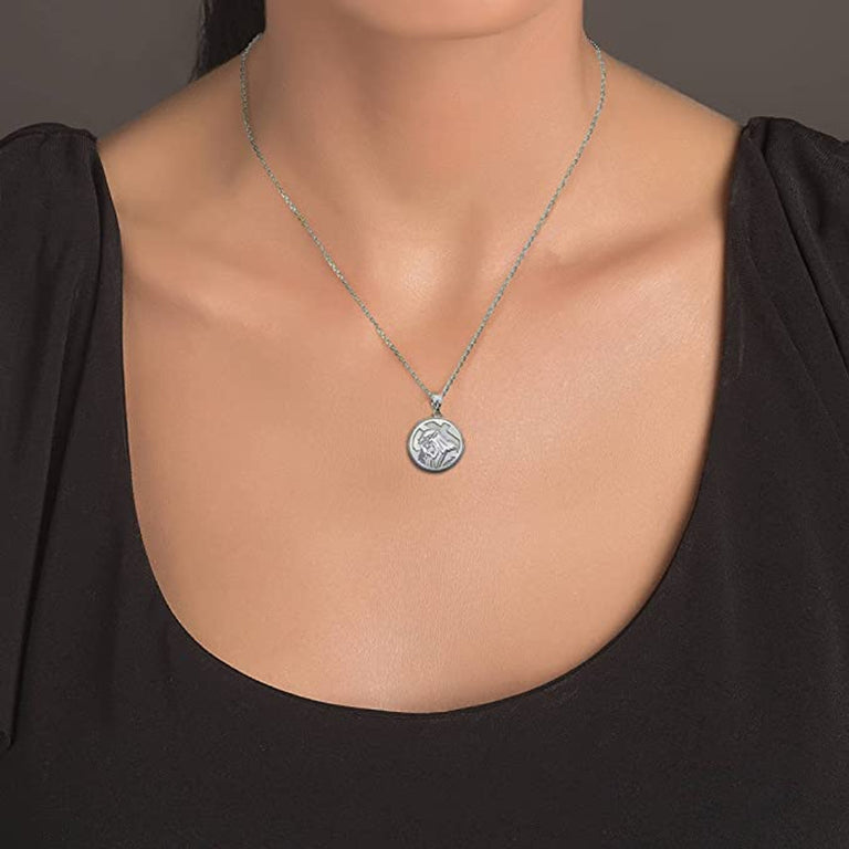 Engravable Personalized NAME Jesus Christ Carrying Cross Necklace in Solid .925 Sterling Silver