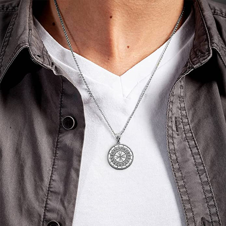 Personalize Engravable Casino Roulette Wheel Pendant Necklace With Your NAME in Solid .925 Sterling Silver