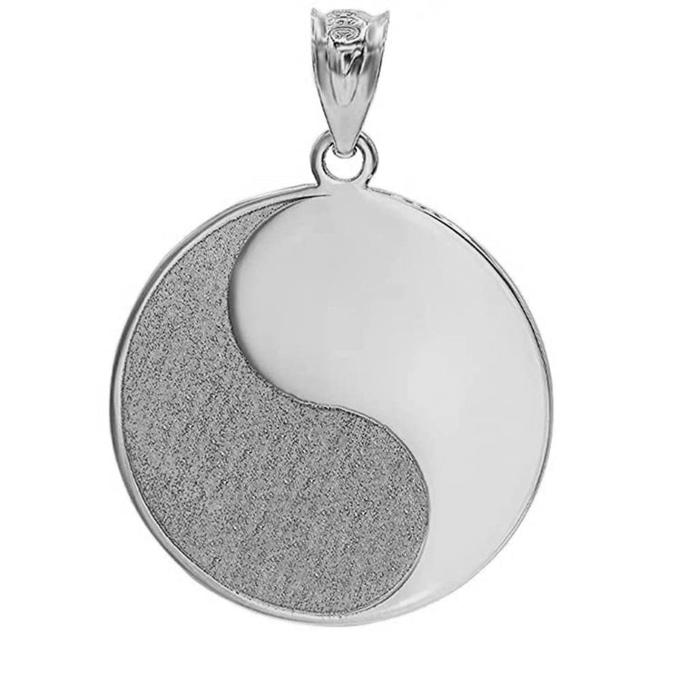 Personalized Engravable Name Ying Yang Pendant Necklace| Available in Solid .925 Sterling Silver