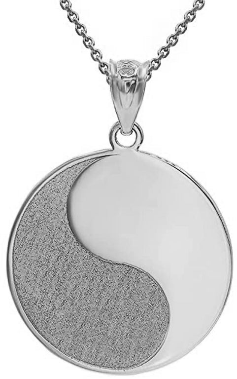 Personalized Engravable Name Ying Yang Pendant Necklace| Available in Solid .925 Sterling Silver