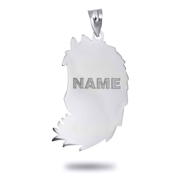 Personalized Unicorn Horse Engravable Pendant Necklace With Your NAME in Solid .925 Sterling Silver