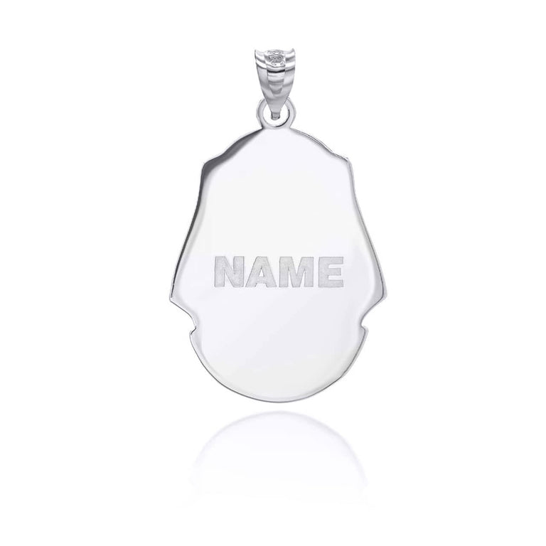 Personalized Cleopatra Ancient Egyptian Queen Reversible Pendant Necklace With Your NAME in Solid .925 Sterling Silver